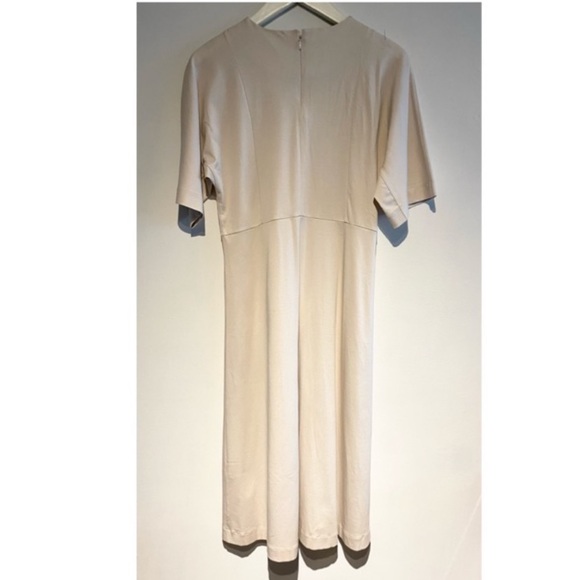 COS NWT cream A-line cotton jersey dress - Picture 3 of 7